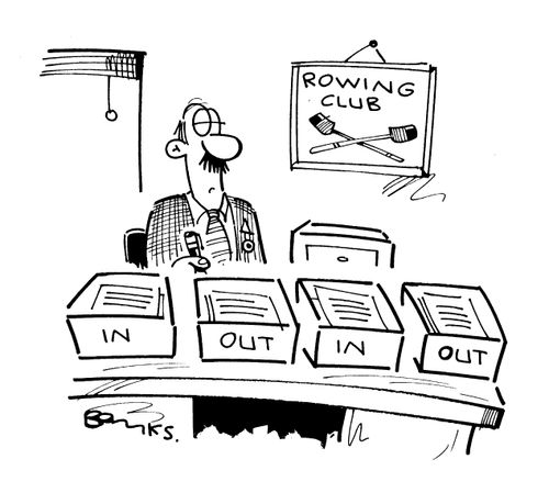 Rowing Club 'In and out trays'