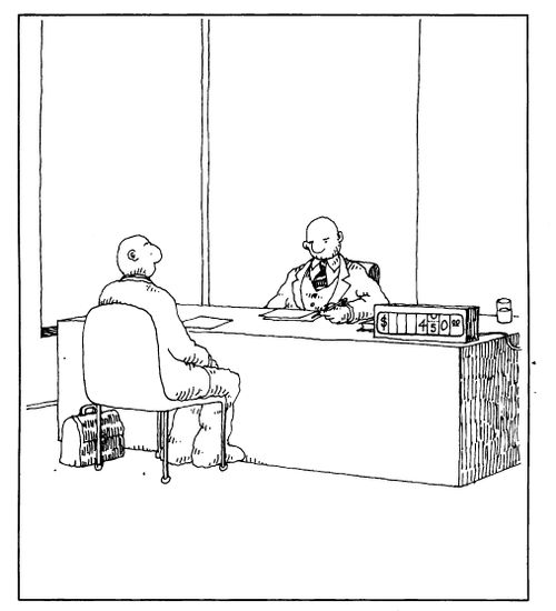 Lawyer with meter running.