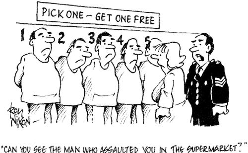 'Can you see the man who assaulted you in the supermarket?'