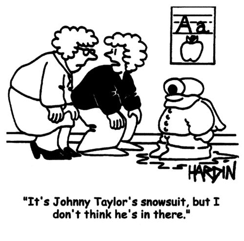 'It's Johnny Taylor's snowsuit, but I don't think he's in there.'