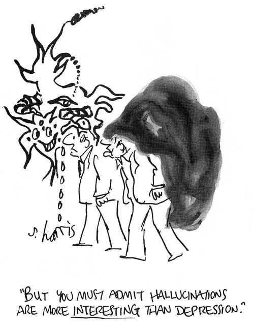 'But you must admit hallucinations are more interesting than depression.'