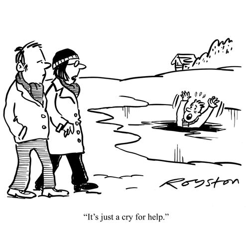 Couple ignore drowning man, saying: 'It's just a cry for help.'