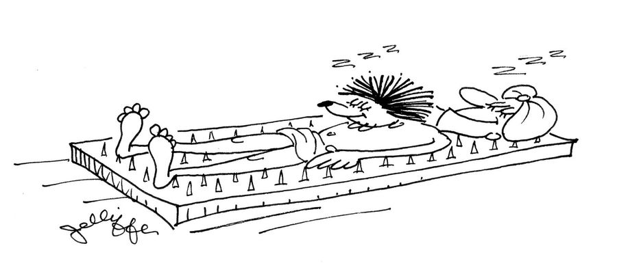 Bed of nails.
