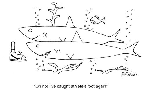 'Oh no! I've caught athlete's foot again.'