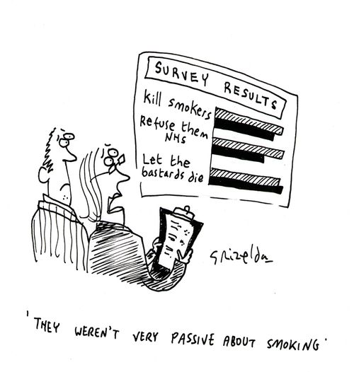 Results of a Smoking Survey - 'They weren't very passive about smoking'