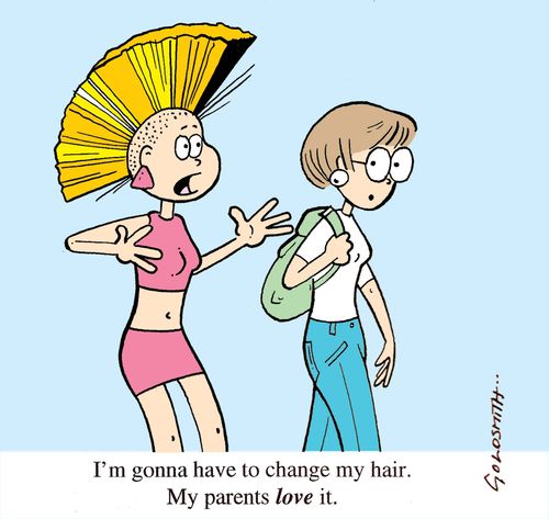 'I'm gonna have to change my hair. My parents love it.'