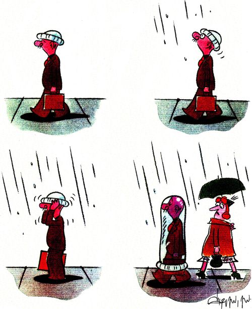 Man and his unusual Hat.