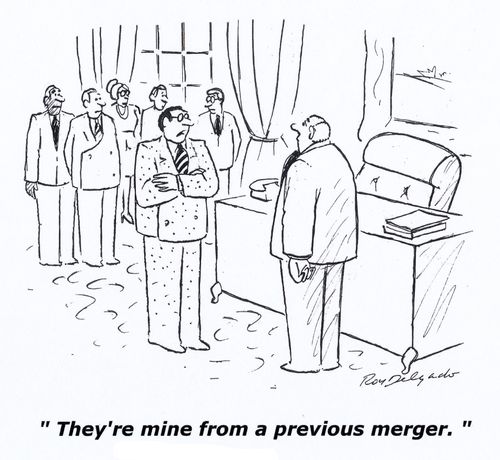 'They're mine from a previous merger.'