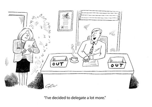 'I've decided to delegate a lot more.'