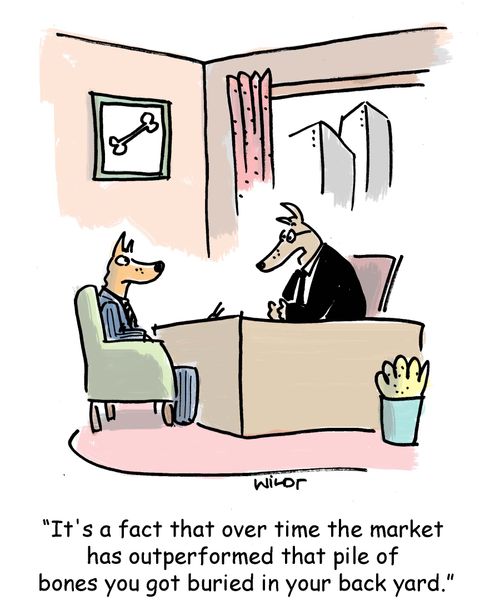 Dog gets financial advice.