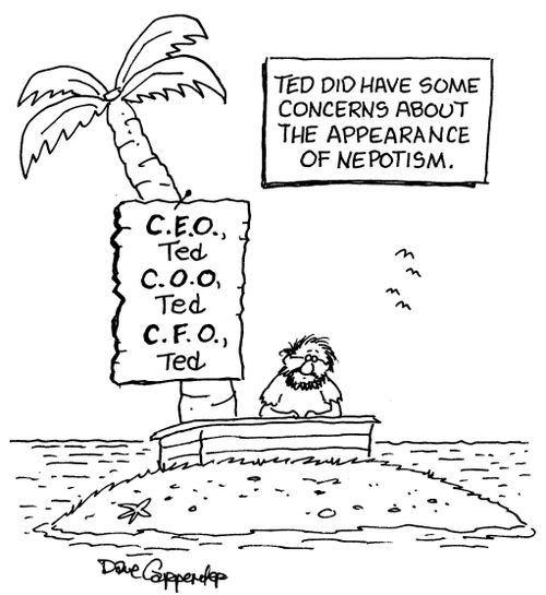 Ted did have some concerns about the appearance of nepotism.