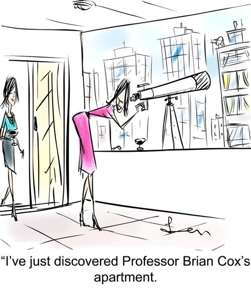 'I've just discovered Professor Brian Cox's apartment.'