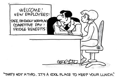 'That's not a typo. It's a cool place to keep your lunch.'