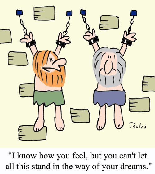 'I know how you feel, but you can't let all this stand in the way of your dreams.'