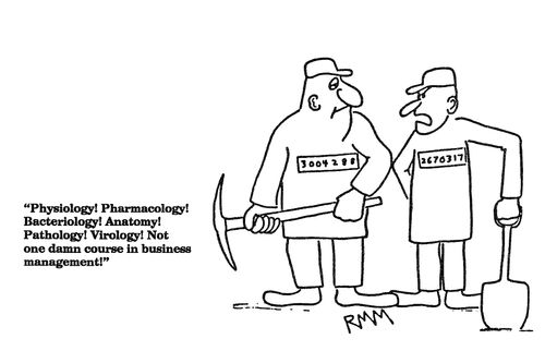 'Physiology!  Pharmacology!  Bacteriology!  Anatomy!...'