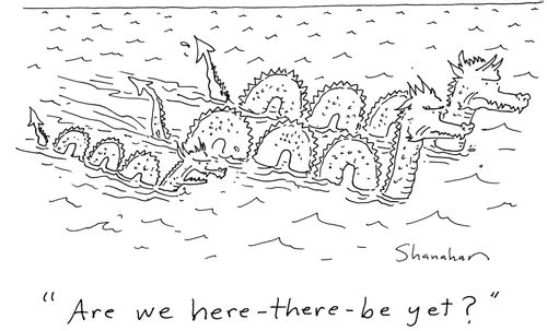 'Are we here-there-be yet?'
