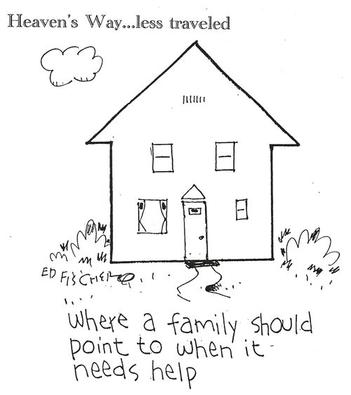 Where a family should point to when it needs help.