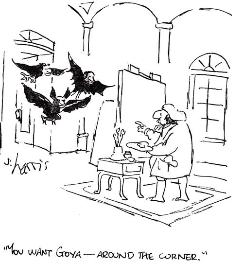 'You want Goya - around the corner.'