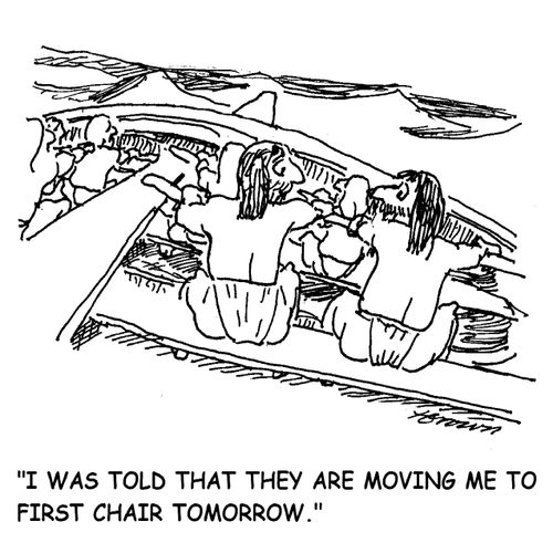 'I was told that they are moving me to first chair tomorrow.'
