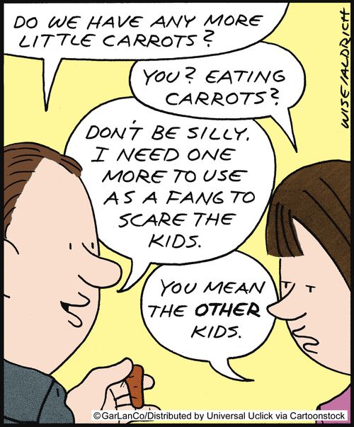 'Do we have any more little carrots?'