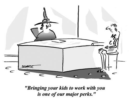 'Bringing your kids to work with you is one of our major perks.'