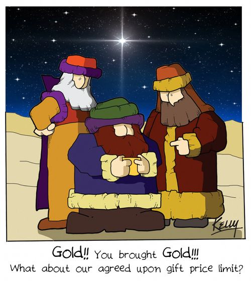 'Gold!! You bought Gold!! What about our agreed upon gift price limit?'