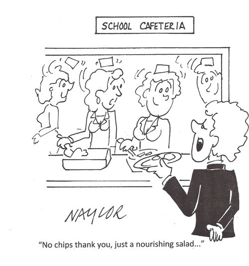 'No chips thank you, just a nourishing salad...'