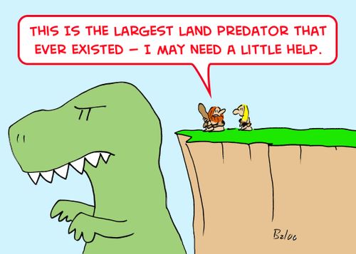 'This is the largest land predator that ever existed -- I may need a little help.'