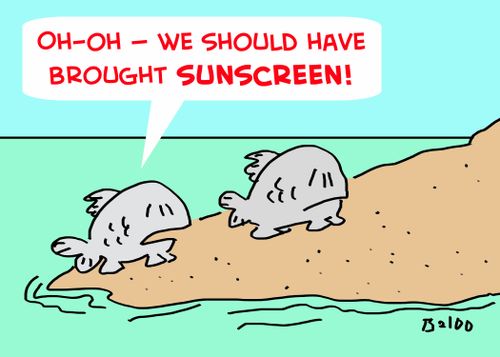 'Oh-oh -- we should have brought sunscreen!'
