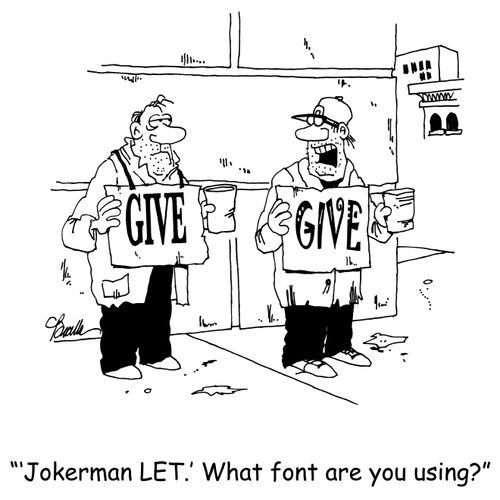 ''Jokerman LET.' What font are you using?'