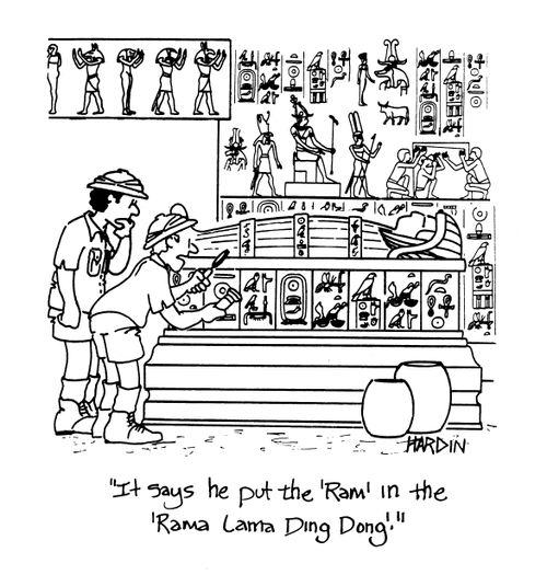 'It says he put the 'Ram' in the 'Rama Lama Ding Dong'.'