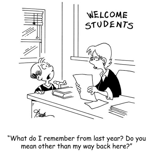'What do I remember from last year? Do you mean other than finding my way back here?'