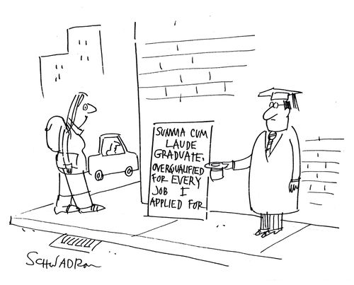 Summa Cum Laude Graduate. Overqualified for every job I applied for.