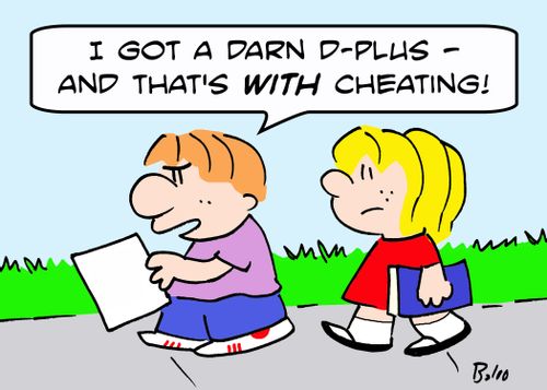 'I got a darn D-plus, and that's WITH cheating!'