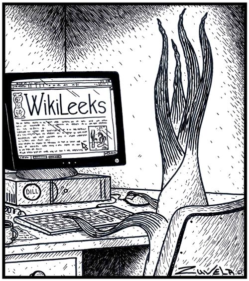 A Leek checking out the Leek World's version of WikiLeaks 