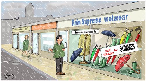Rain Supreme wetwear store: 'Get ready for summer!'