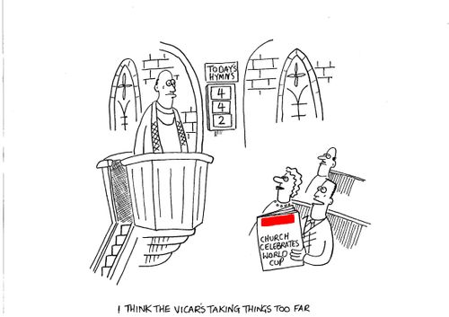 "I think the vicar's taking things too far."