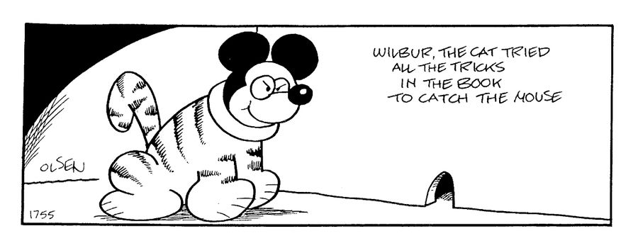 "...The cat tried all the tricks in the book to catch the mouse!"