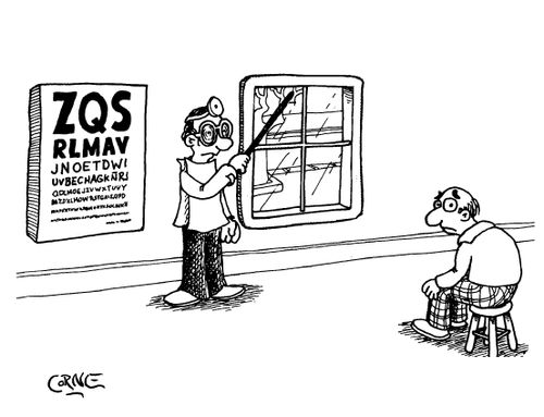Eye Test with Myopic Optician