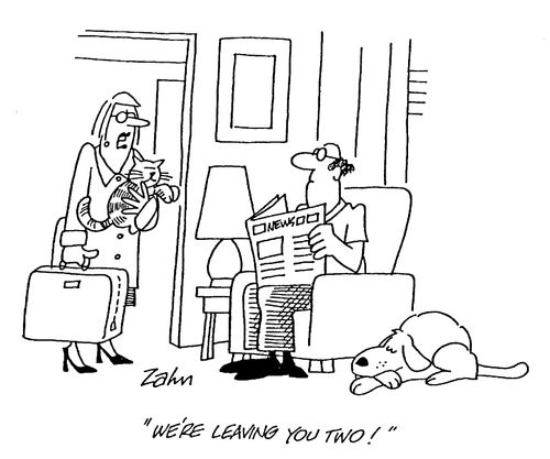 "We're leaving you two!"