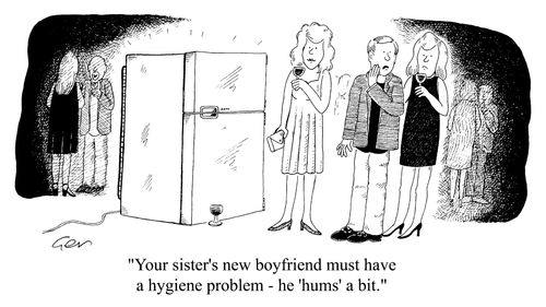 "...He hums a bit"