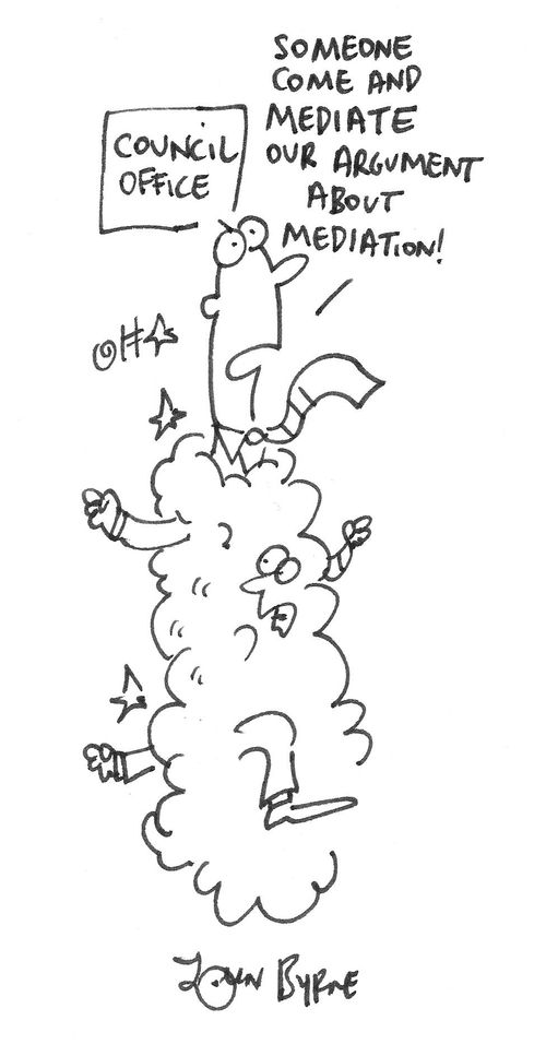 'Someone come and mediate our argument about mediation!'