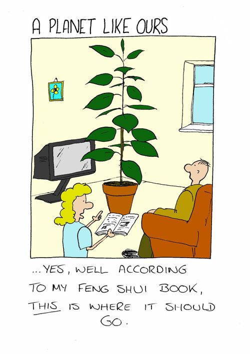 '...yes, well according to my feng shui book, this is where it should go.'