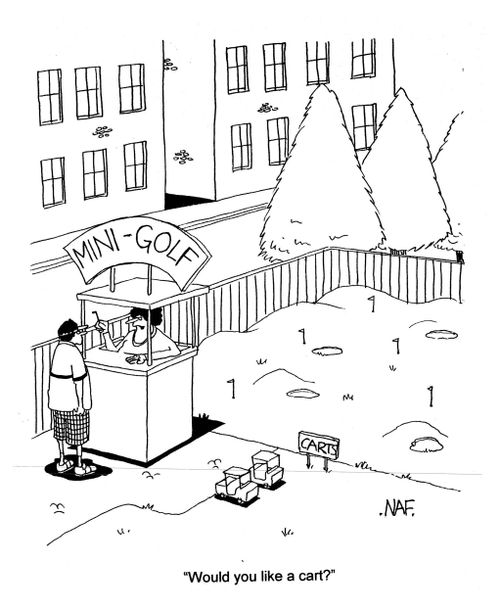 'Would you like a cart?'