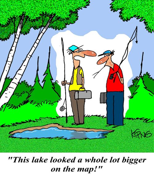 'This lake looked a whole lot bigger on the map.'