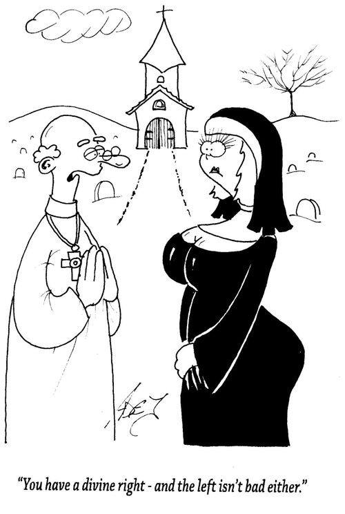 "You have a divine right - and the left isn't bad either."