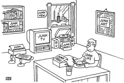 Junk art/ food/ tv/ music/ amusements/ novels/ views/ life.