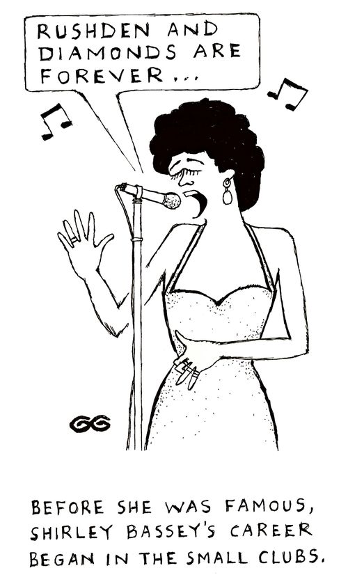 Shirley Bassey sings 'Rushden and Diamonds are forever', her career beginning in small clubs.