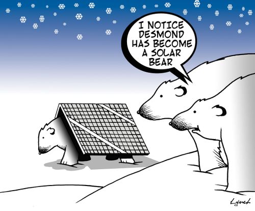 "I notice Desmond has become a solar bear."