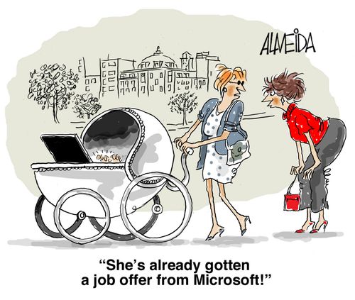 'She's already gotten a job offer from Microsoft!'